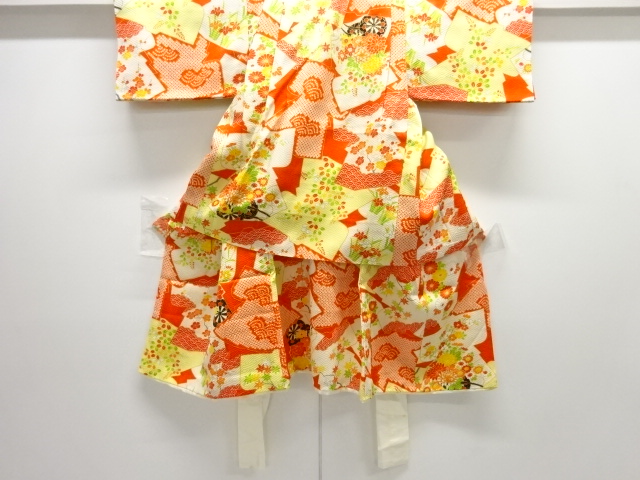 JAPANESE KIMONO / ANTIQUE KIMONO / SILK / FLOWER & TAGASODE PATTERN